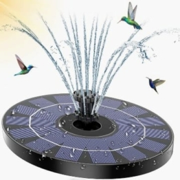 AMZtime Solar Springbrunnen 2022 Upgrade 3.5W Solarbrunnen, Solar Teichpumpe mit 10 Effekte Solar Wasserpumpe Solar schwimmender Fontäne Pumpe für Garten teich Vogel-Bad Fisch-Behälter