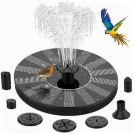 BAONUOR Solar Springbrunnen Verbesserter, Solar Teichpumpe mit 6 Effekte Solar Wasserpumpe Solar schwimmender Fontäne Pumpe für Gartenteich Oder Springbrunnen Vogel-Bad Fisch Behälter