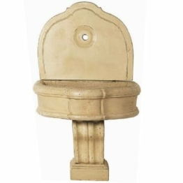 Casa Padrino Luxus Barock Wandbrunnen Beige 85 x 58,5 x H. 146 cm - Handgefertigter Keramik Brunnen - Barock Garten Brunnen - Barock Deko Accessoires