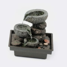 Pajoma 18430 Zimmerbrunnen "Floating Stones", aus Polyresin, Höhe 25 cm