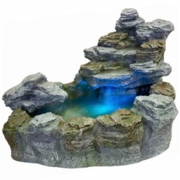 STILISTA Gartenbrunnen Olymp in Steinoptik XXL 100x80x60 cm inkl. Pumpe und LED-Beleuchtung rot blau gelb grün mystischer großer Springbrunnen