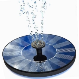 Solar Springbrunnen, Senders Solar Teichpumpe mit 1W Solar Panel Solarbrunnen für Draussen Solar Schwimmender Fontäne Pumpe für Gartenteich Oder Teich Vogel-Bad Fisch-Behälter