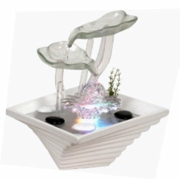 Zen'Light SCFV2FW Flower Fontaine d'Intérieur Blanc 24 x 24 x 27 cm