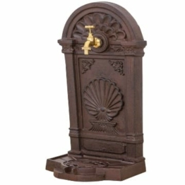 aubaho Standbrunnen Brunnen Waschbecken Eisen Wandbrunnen Antik-Stil 69cm braun