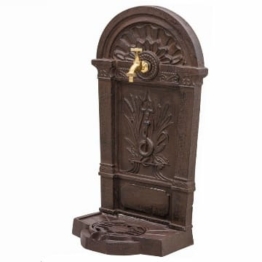 aubaho Standbrunnen Waschbecken Brunnen Eisen Wandbrunnen antik Style 83cm braun