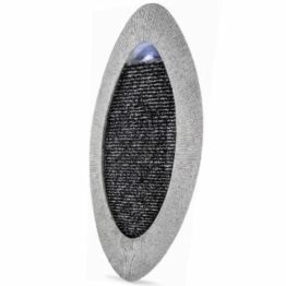 blumfeldt Gavarnie - Wandbrunnen, Zimmerbrunnen, Zierbrunnen, Wasserspiel, 6 Watt Umlaufpumpe, IP67 Standard, LED-Beleuchtung, Polyresin-Naturstein Mischung, Stein-Optik, grau