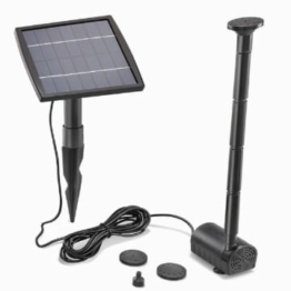 esotec Solar Teichpumpenset 1,5/140 Professional 101905 - Wasserspiel für Gartenteiche und Zinkwannen - 1,5 Watt Solarmodul, 140 l/h Förderleistung, 80 cm Förderhöhe, 4 Sprinklerdüsen