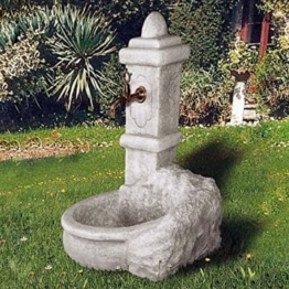 pompidu-living Standbrunnen Carolina H 90 Farbe Grau antik versiegelt